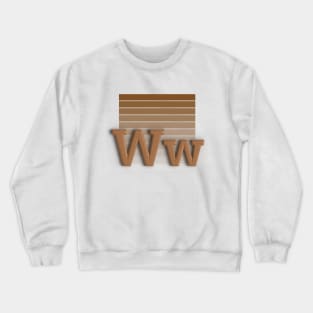 W - letter Crewneck Sweatshirt